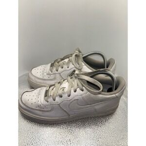Nike Air Force 1 Low White Leather Sneakers 314192-117‎ Youth 6.5Y Womens 8